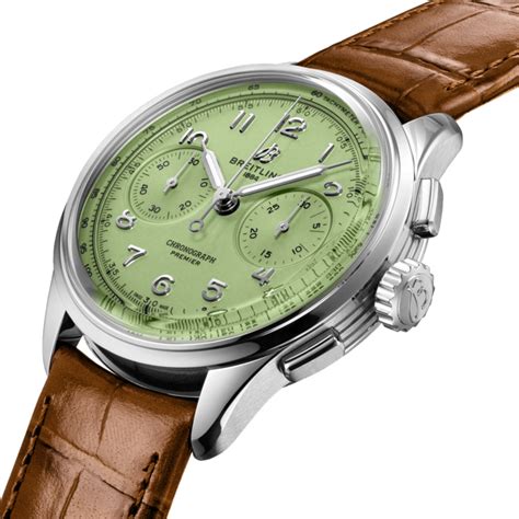 Breitling pistachio green watch